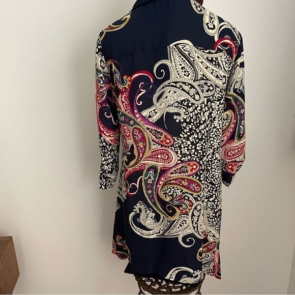 NWT Melissa Paige size Small Paisley flowy shirt - Picture 4 of 10
